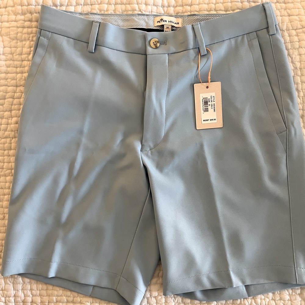 New Peter Millar Salem Performance Shorts - Cottage Blue